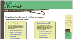 Desktop Screenshot of healthypasswords.com