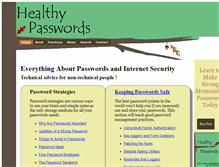 Tablet Screenshot of healthypasswords.com